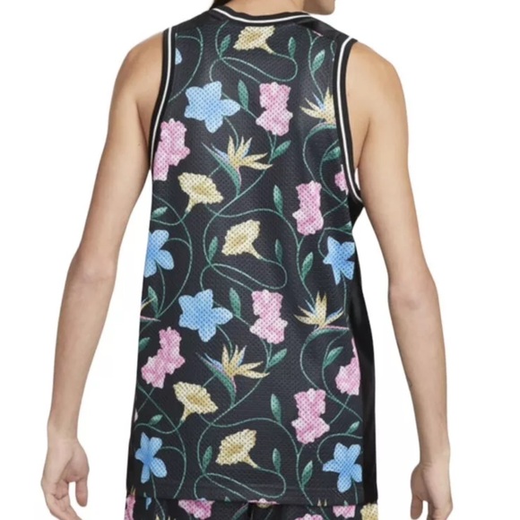 Nike Dri-Fit NBA Giannis Freak Jersey Tank Black Floral Basketball Medium Tall - Picture 16 of 16